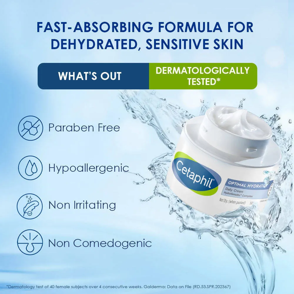 Cetaphil Optimal Hydration Lightweight Moisturiser Daily Cream with Hyaluronic Acid