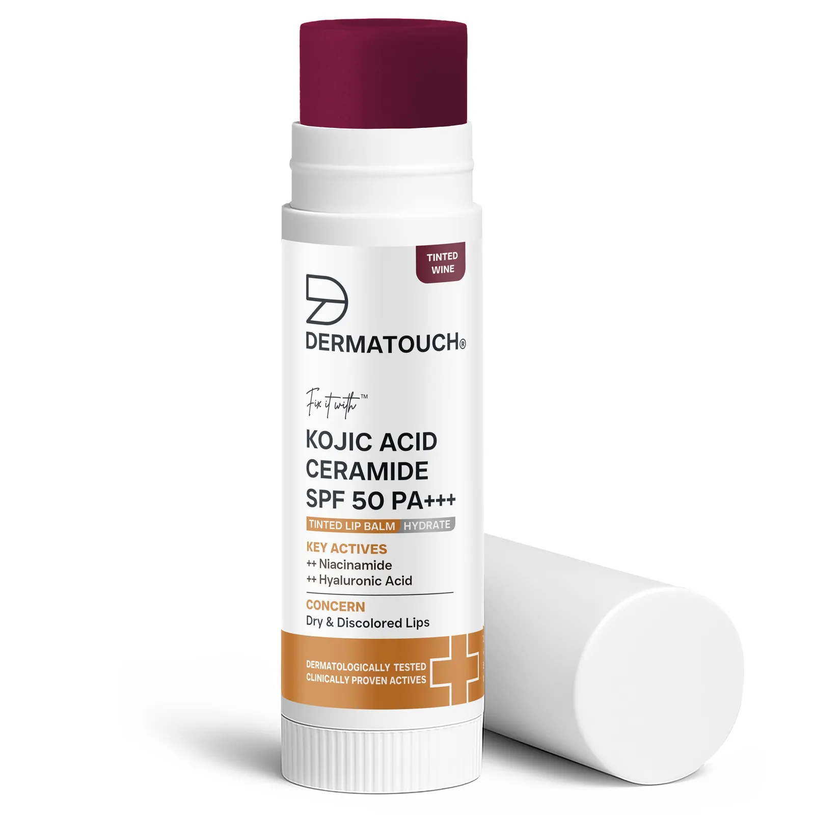 Dermatouch Kojic Acid Ceramide SPF 50 PA+++ Lip Balm for Dry & Discolored Lips