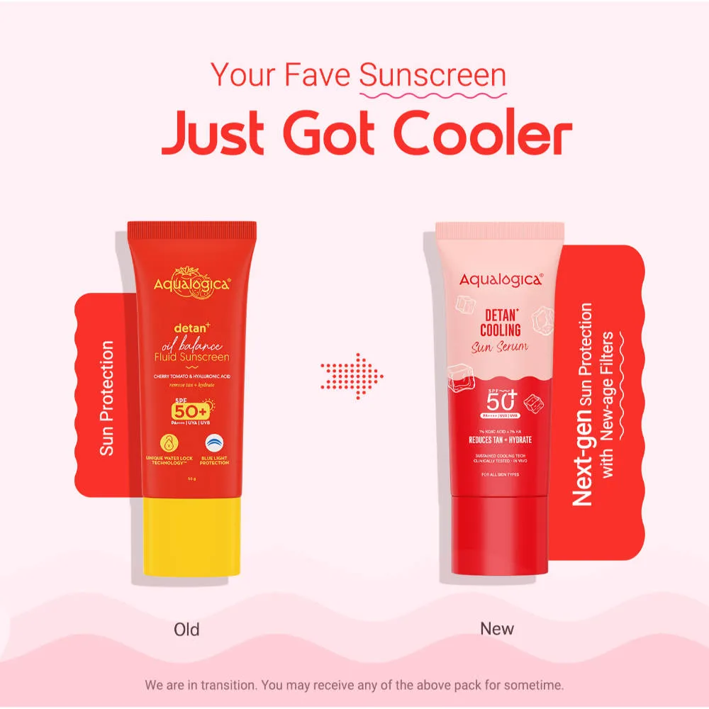 Aqualogica Detan+ Cooling Sun Serum SPF 50+ PA++++