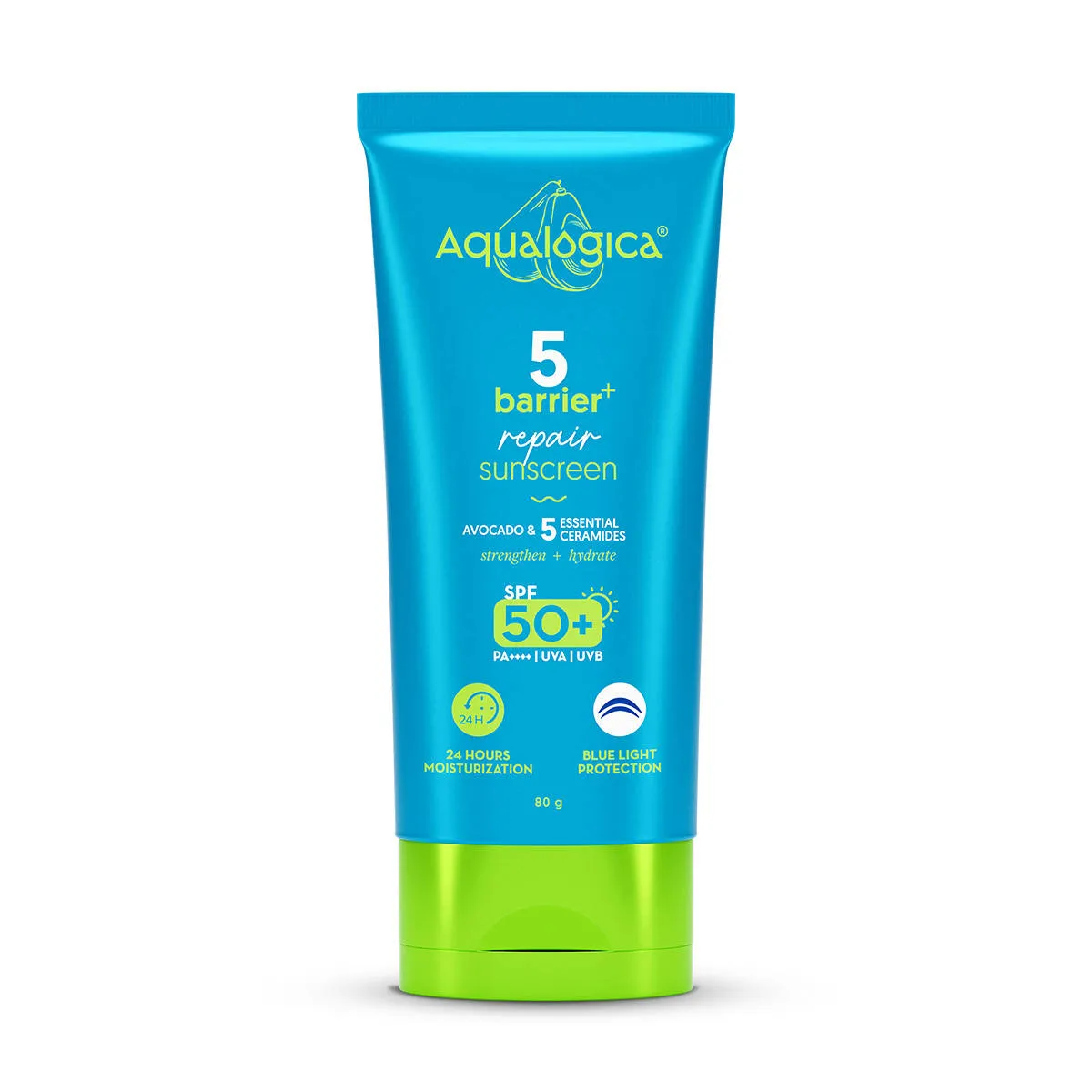 Aqualogica 5 Barrier+ Repair Sunscreen With Avocado & 5 Essential Ceramides SPF 50 PA++++ UVA/B