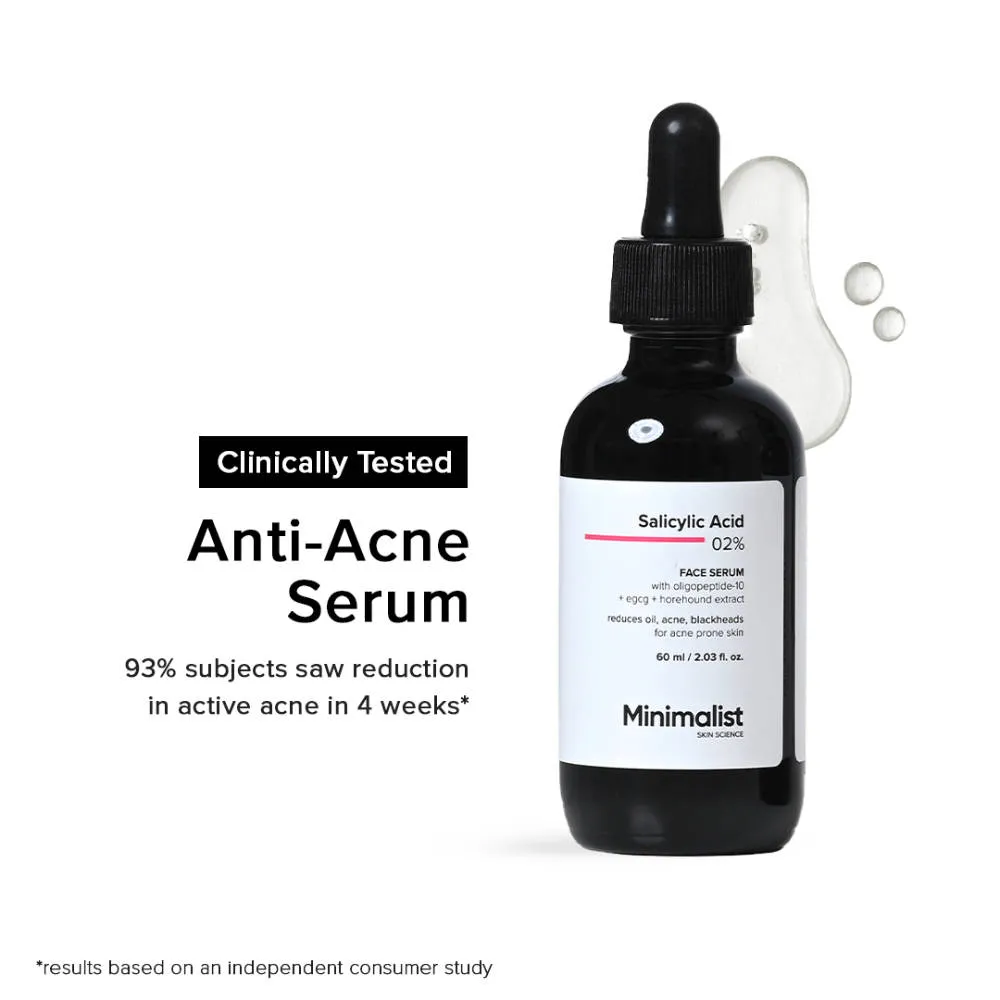 Minimalist 2% Salicylic Acid Face Serum For Blackheads & Whiteheads