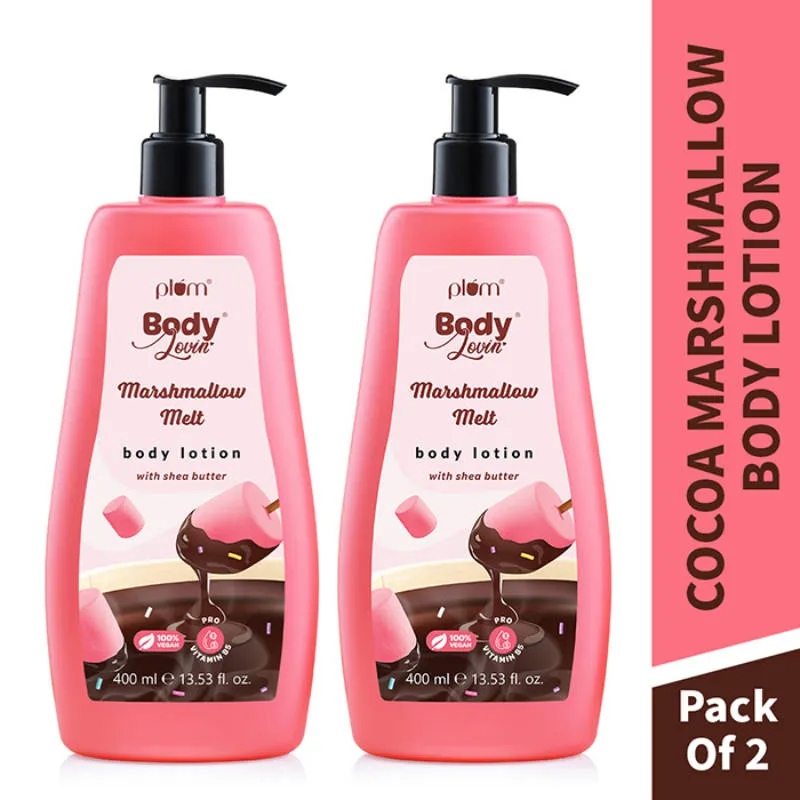 Plum BodyLovin' Marshmallow Melt Body Lotion With Shea Butter & Vitamin B5 - Pack Of 2