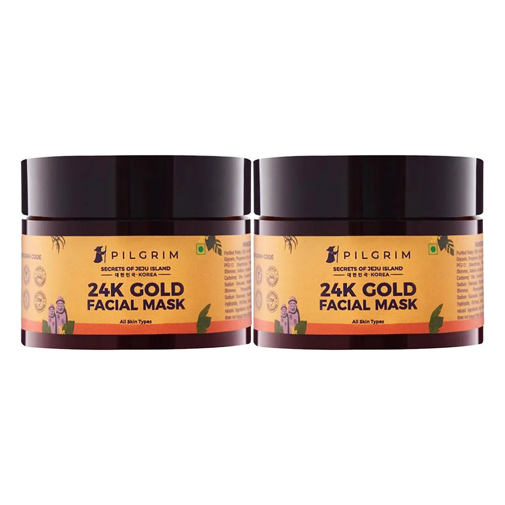 Pilgrim 24K Gold Facial Mask For Glowing & Radiant Skin Depigmentation - Pack Of 2
