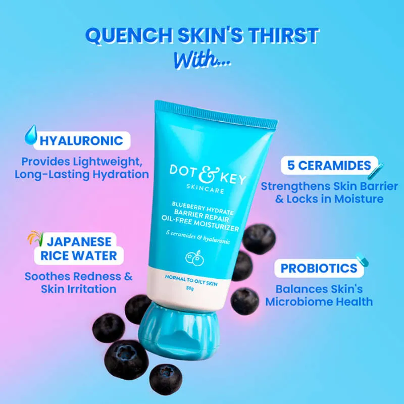 Dot & Key Blueberry Hydrate Barrier Repair Oil-Free Moisturizer, Normal to Oily Skin