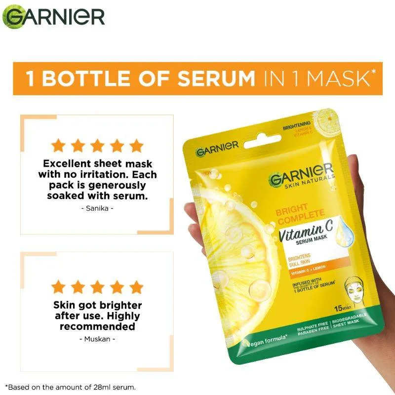 Garnier Skin Naturals Face Serum Sheet Mask