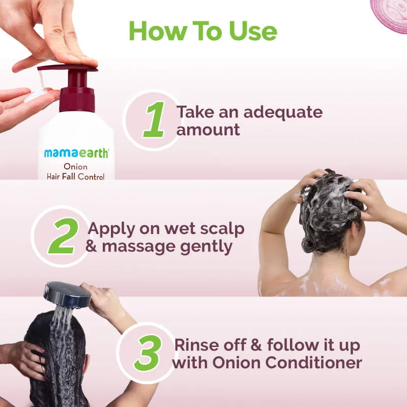 Mamaearth Onion Shampoo For Hair Growth & Hair Fall Control With Onion & Plant Keratin