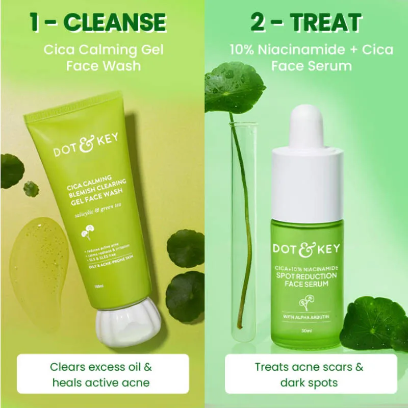 Dot & Key Cica + Niacinamide C + E CSMS Routine for Oily & Acne Prone Skin