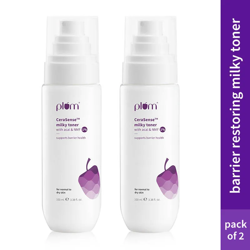 Plum CeraSenseTM Milky Toner for Barrier Repair & Hydration Pack of 2