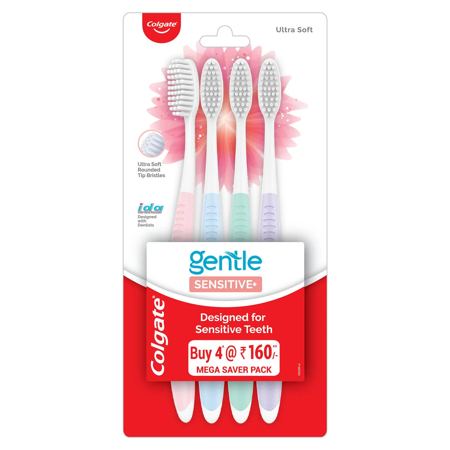 Colgate Gentle Sensitive Ultra Soft Bristles Toothbrush - 4 Pcs
