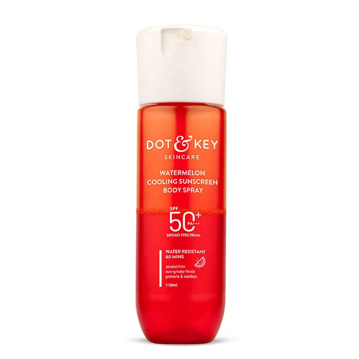 Dot & Key Watermelon Cooling Sunscreen Body Spray In-Vivo Tested SPF 50+ PA+++, Easy Re-application