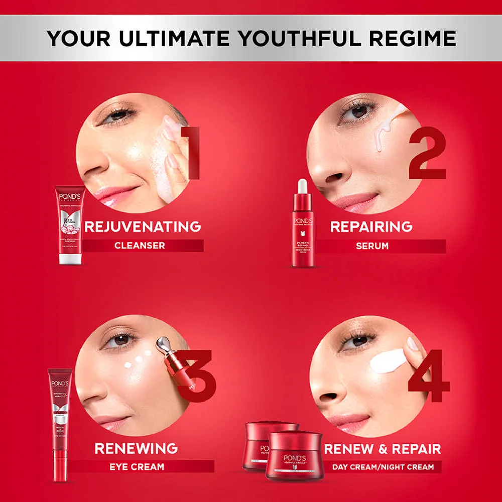 Pond's Ponds Youthful Miracle Hexyl Retinol Complex, Renew & Repair Serum