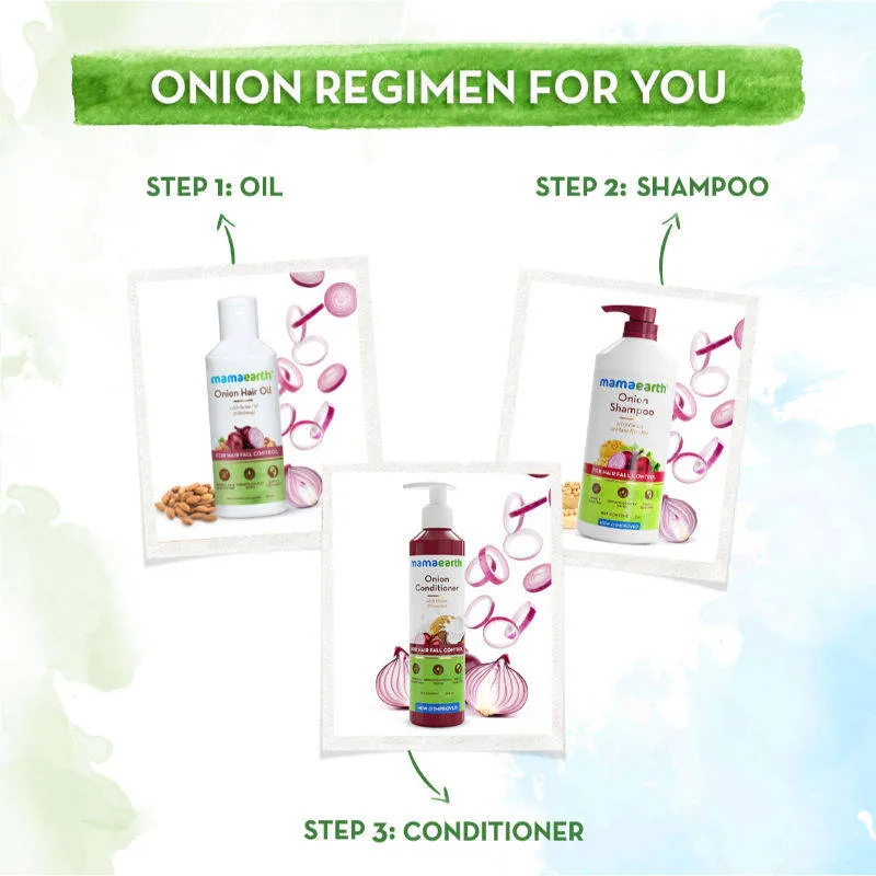 Mamaearth Onion Shampoo For Hair Growth & Hair Fall Control With Onion & Plant Keratin
