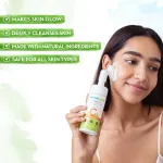 Mamaearth Vitamin C Foaming Face Wash With Brush Combo Pack With Refill For Skin Illumination view 3