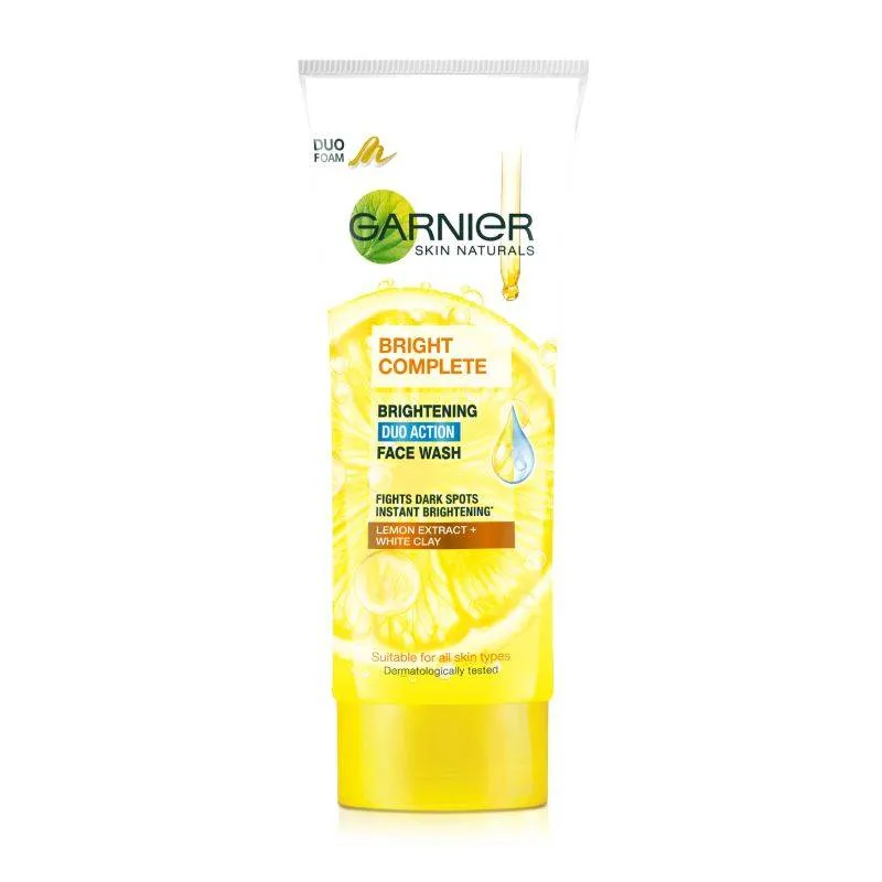 Garnier Bright Complete Brightening Duo Action Face Wash