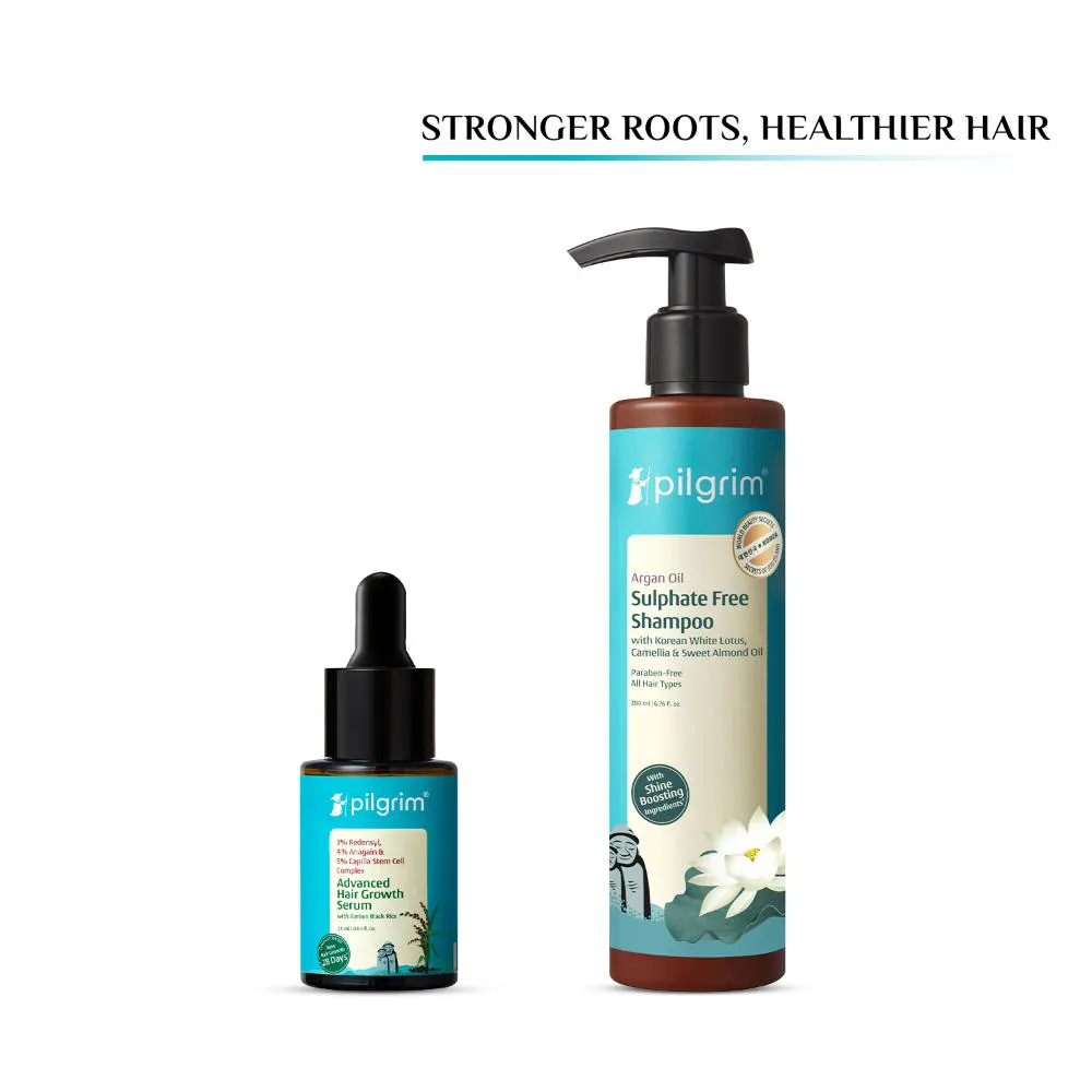 Pilgrim Hair Growth Kit with Advanced Hair Growth Serum +Sulphate-Free Shampoo
