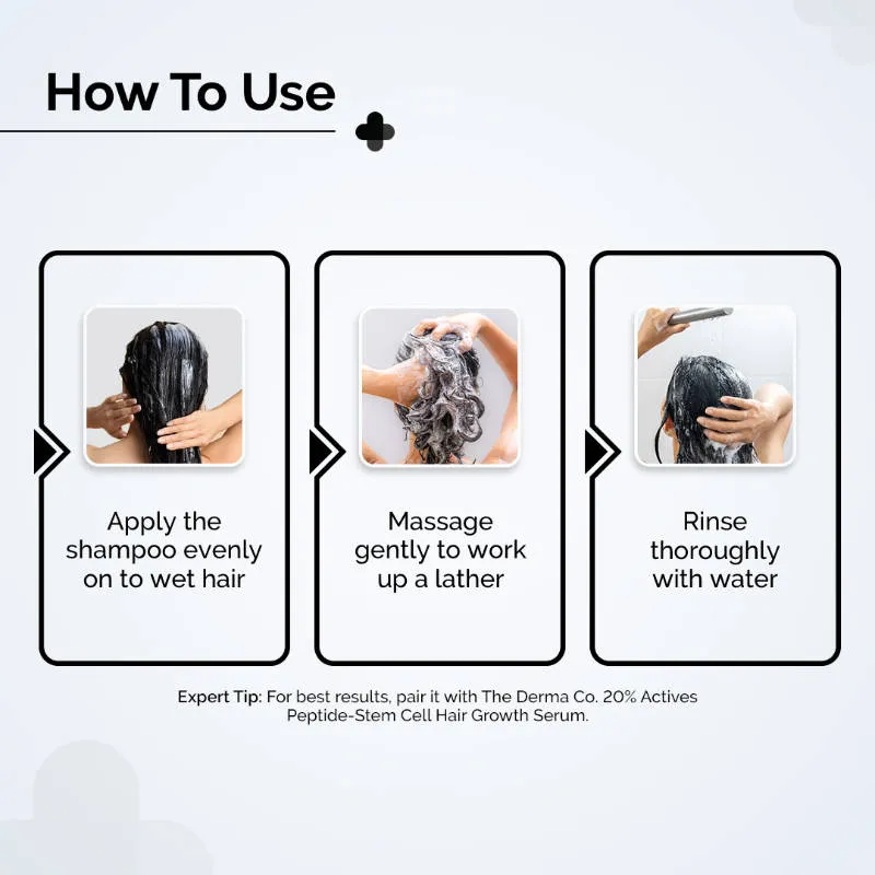 The Derma Co Peptide- Stem Cell Hair Fall Control Shampoo Reduces Hair Fall & Improves Scalp Health