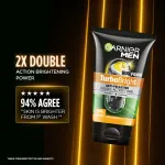 Garnier Men Turbo Bright Anti-Pollution Double Action with Charcoal and Vitamin C Face Wash view 3