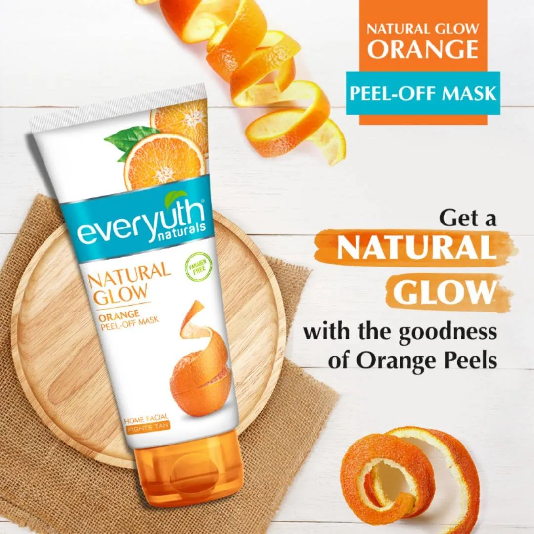 Everyuth Naturals Orange Peel Off Mask for Natural Glow, Paraben Free