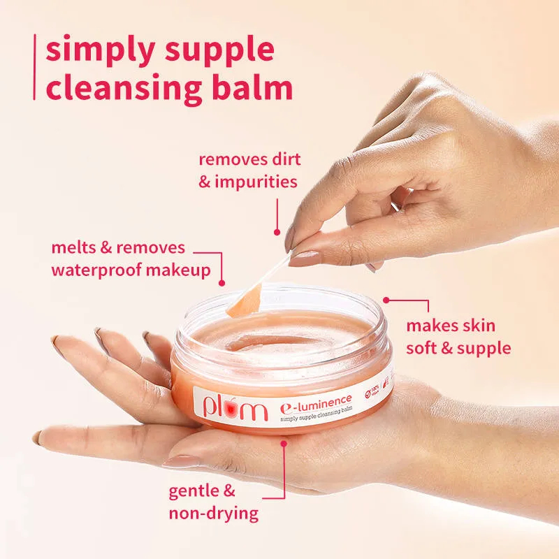 Plum E-Luminence Cleansing Balm and 2% Niacinamide and Rice Water Face Wash
