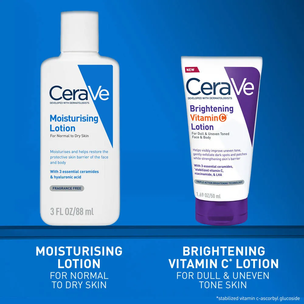 CeraVe Brightening Vitamin C Lotion For Dull, Uneven Skin & Dark Spots, For Face & Body