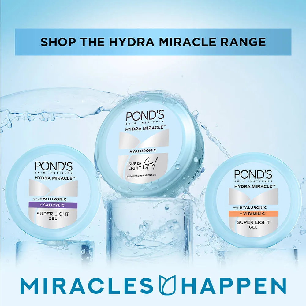 Pond's Ponds Hydra Miracle Super Light Gel With Hyaluronic Acid & Vitamin C