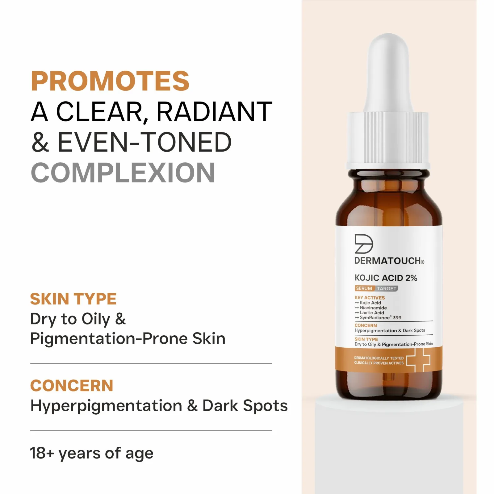 Dermatouch Kojic Acid 2% Serum for Hyperpigmentation & Dark Spots