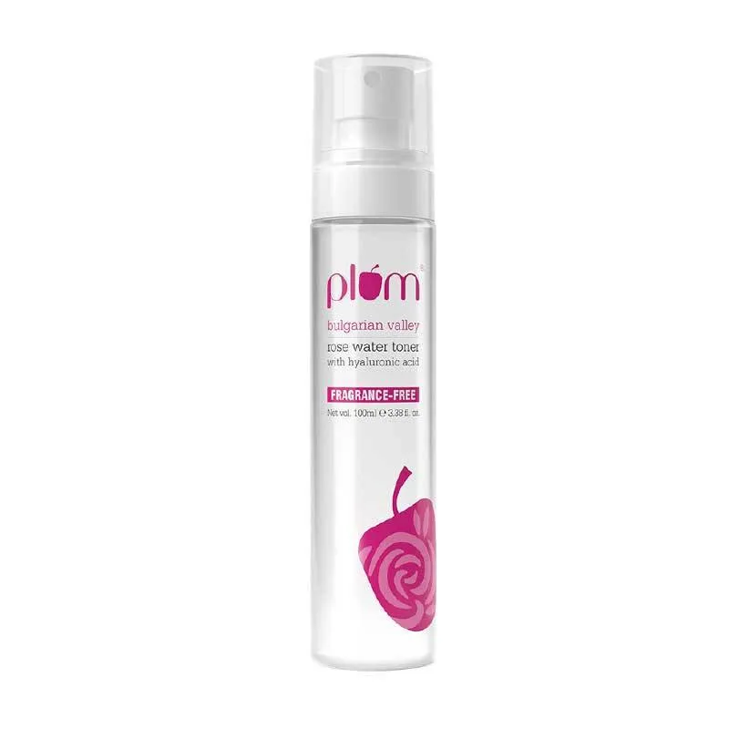 Plum Bulgarian Valley Rose Water Alcohol-Free Spray Toner With Hyaluronic Acid- Hydrates & Refreshes