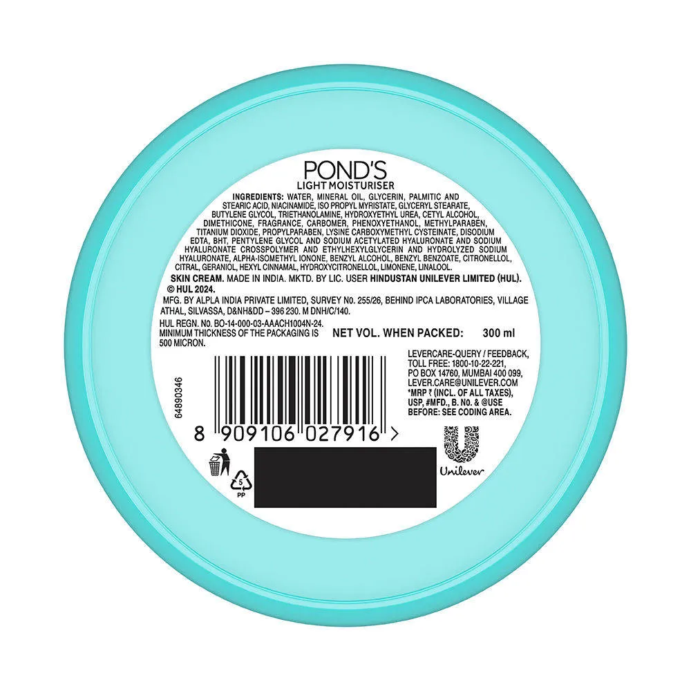 Pond's Ponds Light Moisturiser Non-Oily Fresh Feel With Vitamin E + Glycerine