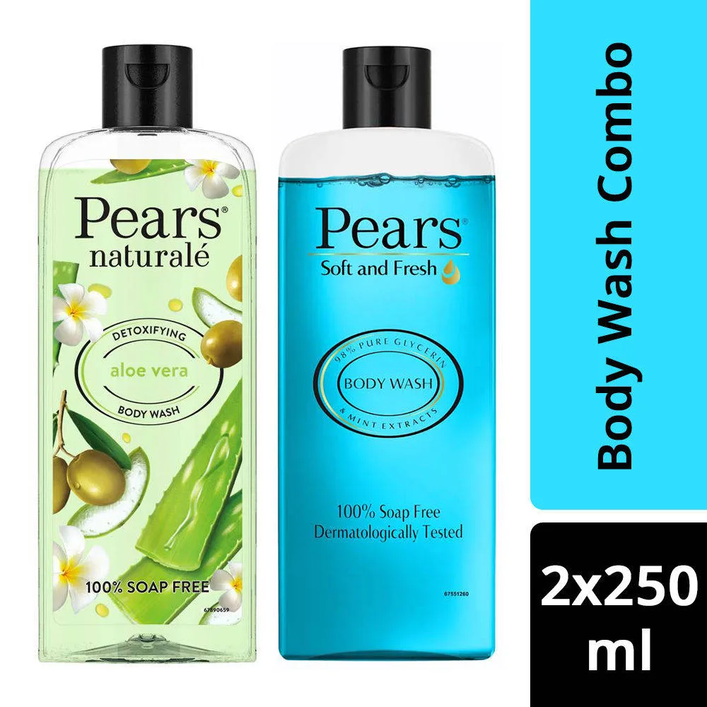 Pears Soft & Fresh And Naturale Brightening Pomegranate Body Wash Combo