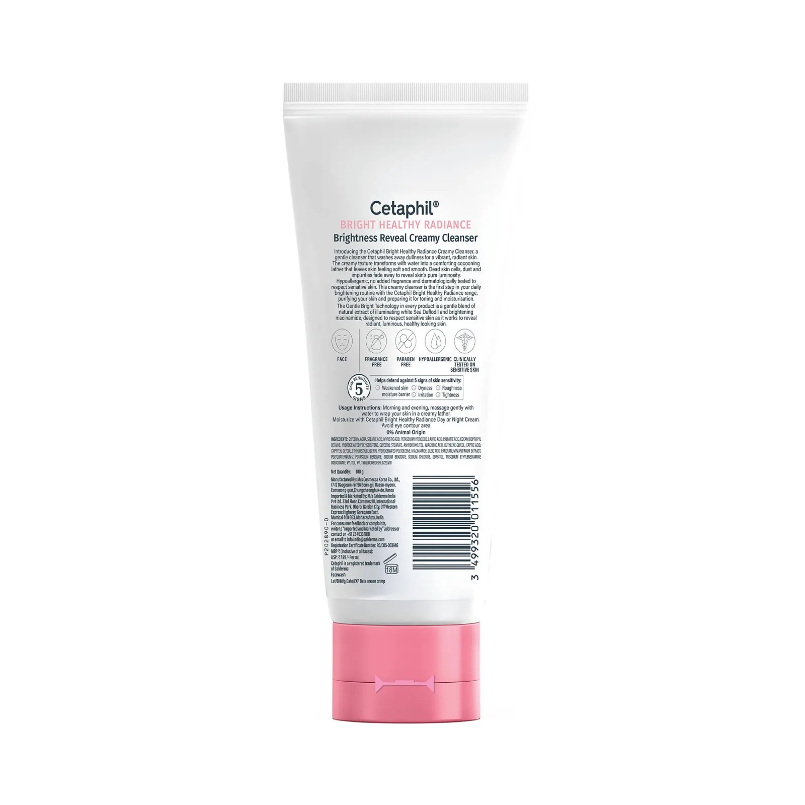 Cetaphil BHR Brightness Reveal Creamy Cleanser Cream To Foam Texture