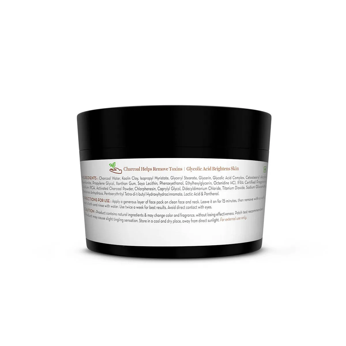 Mamaearth Charcoal Purifying Face Pack Detoxifies, Deep Cleanses, Minimizes Pores & Brightens Skin