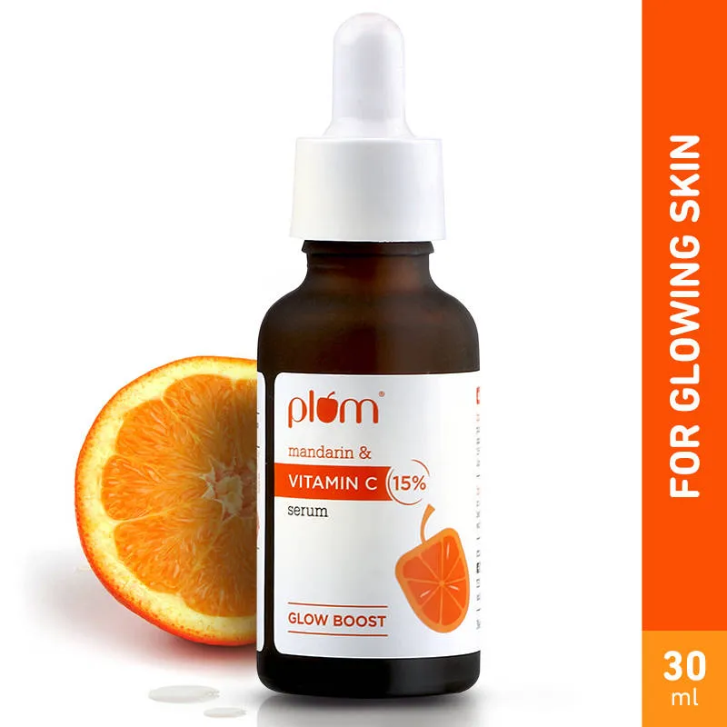 Plum 15% Vitamin C Glow Face Serum - Dermat Tested To Fight Dark Spots- Pigmentation & Dull Skin