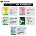 Garnier Skin Naturals Pack of 3 Charcoal Face Serum Sheet Mask view 8