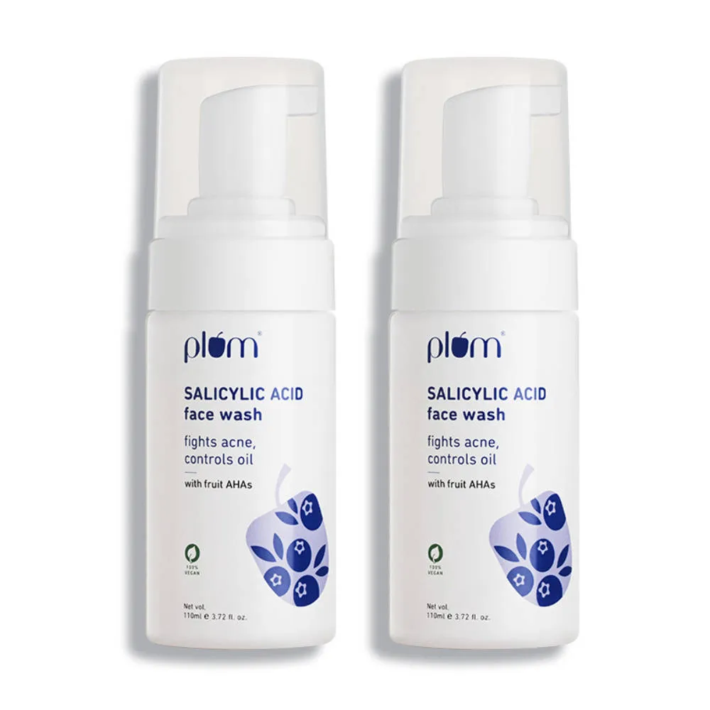 Plum 1% Encapsulated Salicylic Acid Foaming Face Wash - Pack Of 2