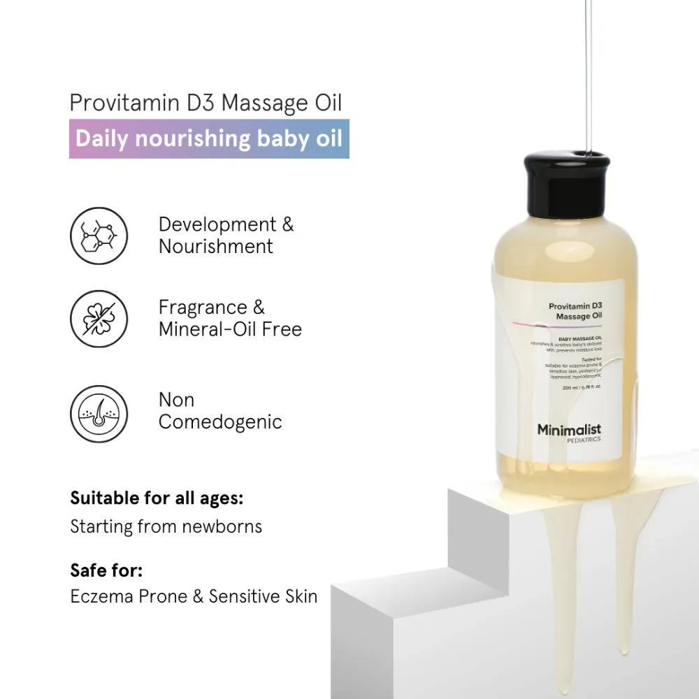 Minimalist Baby Provitamin D3 Massage Oil - Pediatrician Approved