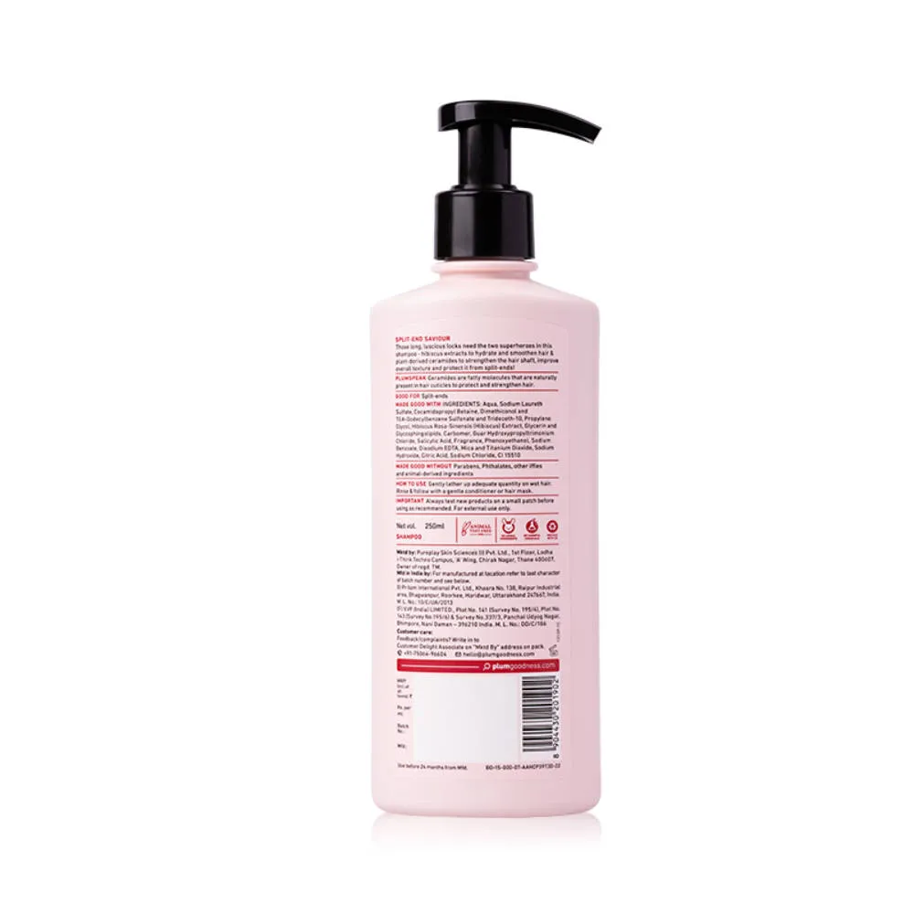 Plum Hibiscus & Ceramides Long & Healthy Shampoo For Smooth Hair