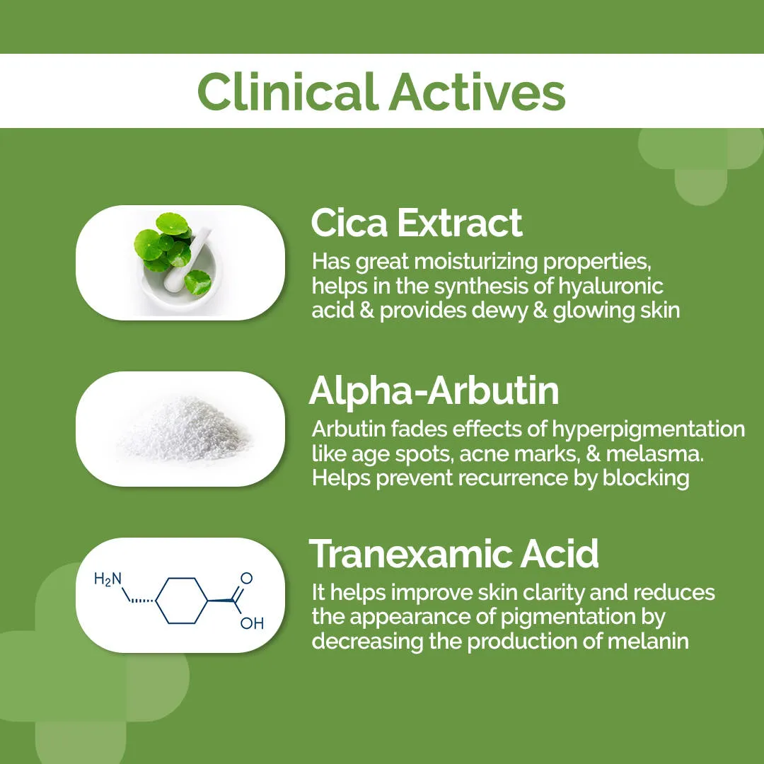 The Derma Co 5% Cica-glow Moisturizer With Alpha Arbutin & Tranexamic Acid For Glowing Skin