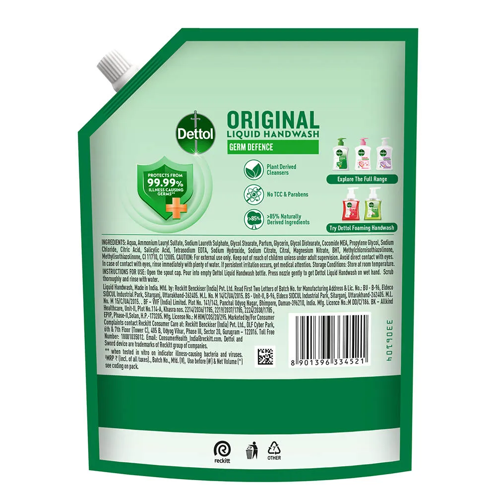 Dettol Original Refill Liquid Hand Wash - 1.35 Liter