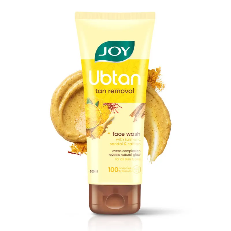 Joy De Tan Ubtan Face Wash With Turmeric Sandal & Saffron Removes Tan, Dirt & Blemishes For a Naturally Glowing Skin