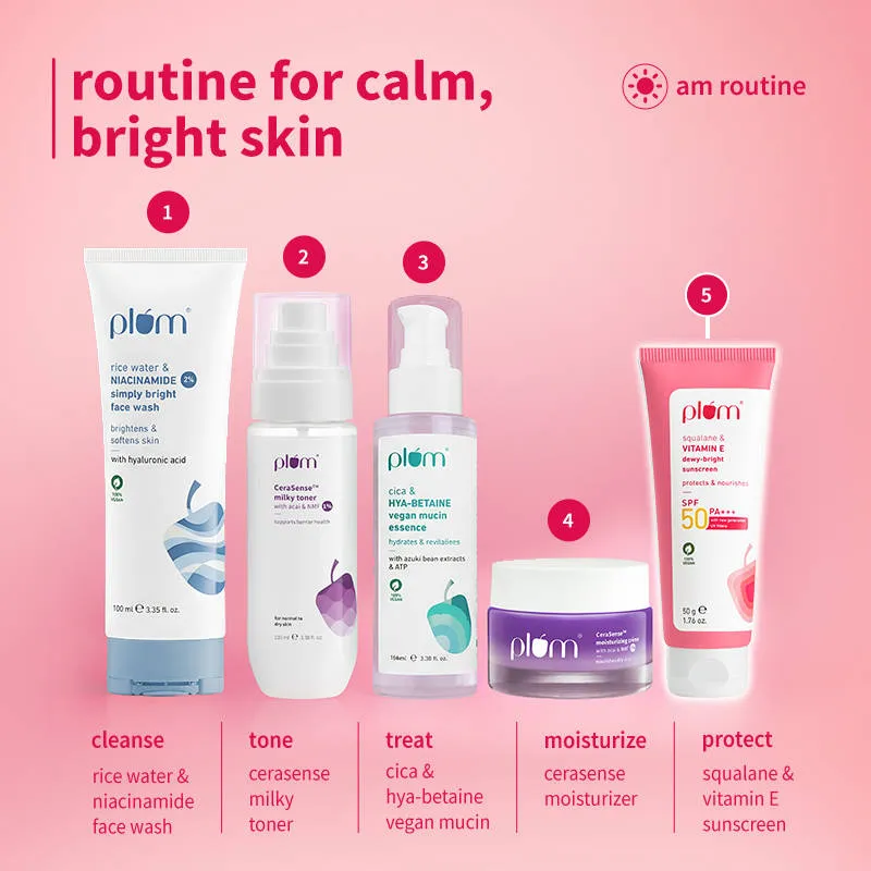 Plum Squalane & Vitamin E Dewy-Bright SPF 50 PA+++ Sunscreen For Normal To Dry Skin Type, New UV Filters