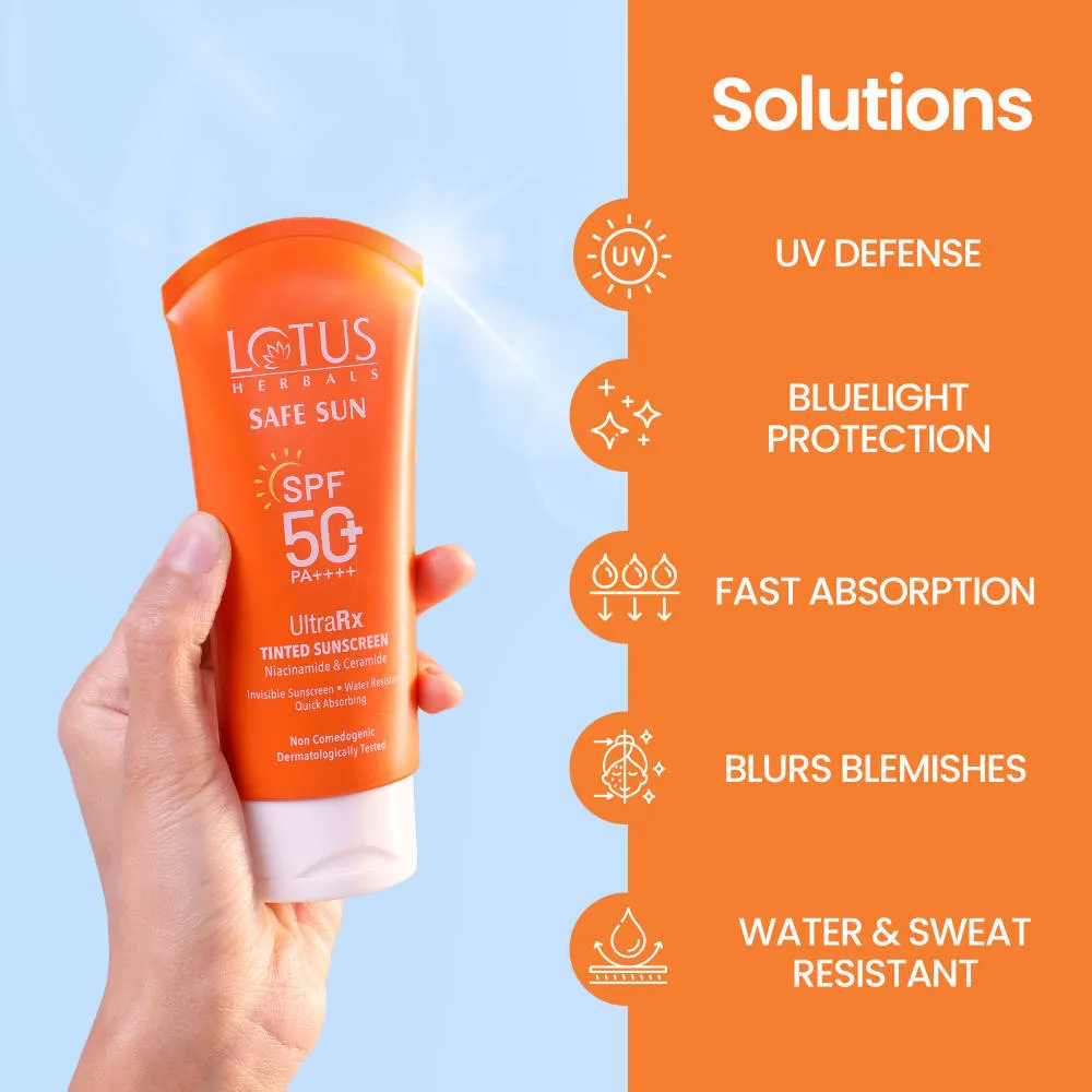 Lotus Herbals Safesun Ultrarx Tinted Sunscreen SPF 50+ PA++++