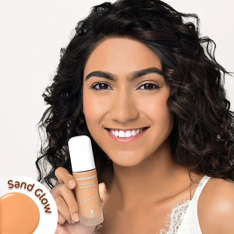 Mamaearth Glow Serum Foundation With Vitamin C & Turmeric For 12-hour Long Stay