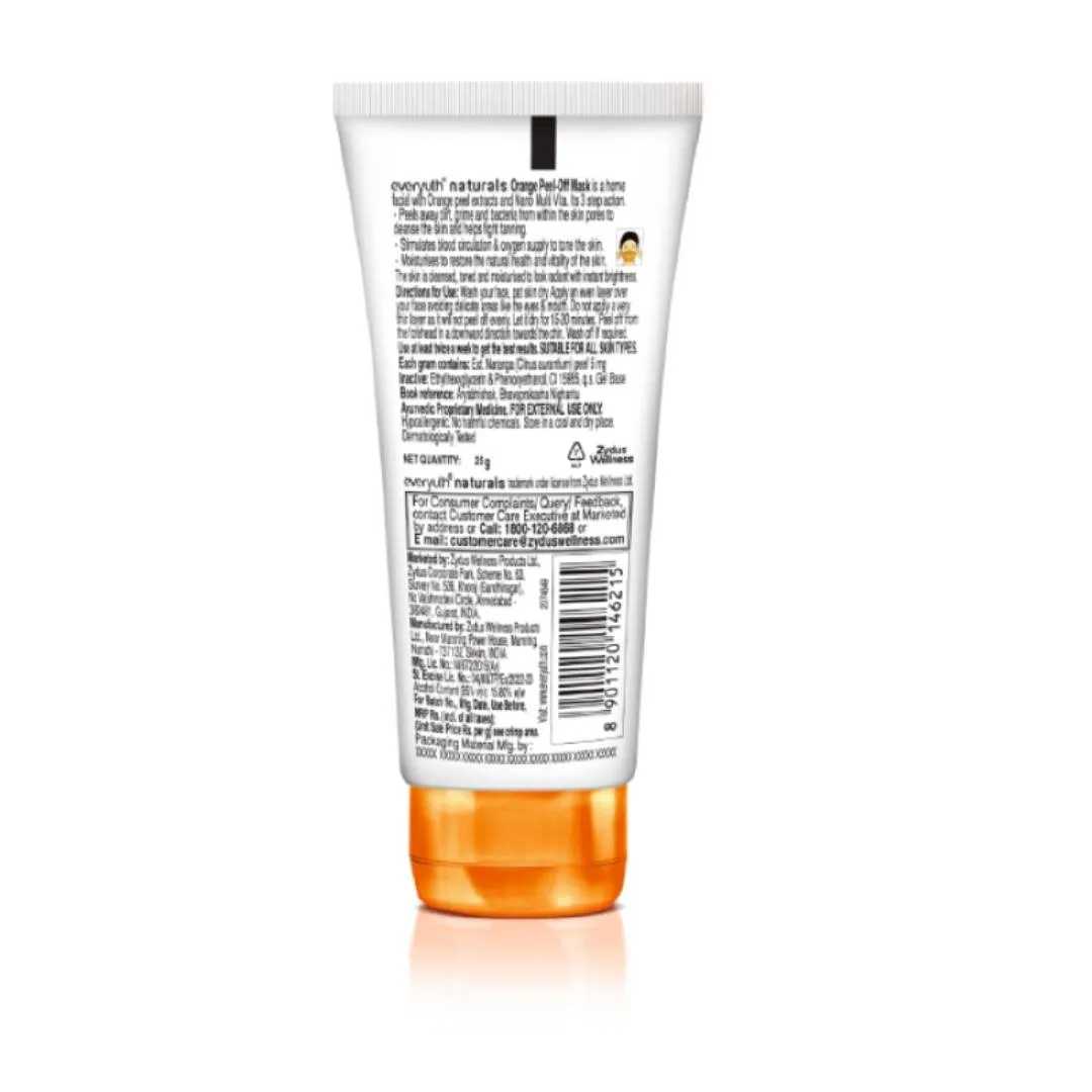 Everyuth Naturals Orange Peel Off Mask for Natural Glow, Paraben Free