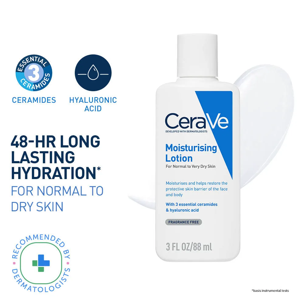 CeraVe Moisturizing Body Lotion for Normal to Dry skin with Ceramides, Dermatologist recommended