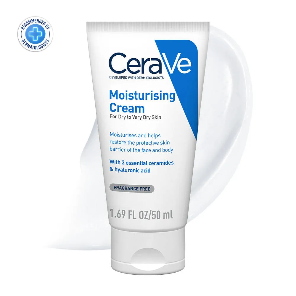 CeraVe Moisturizer Cream For Dry Skin With Ceramides & Hyaluronic Acid For Barrier Repair