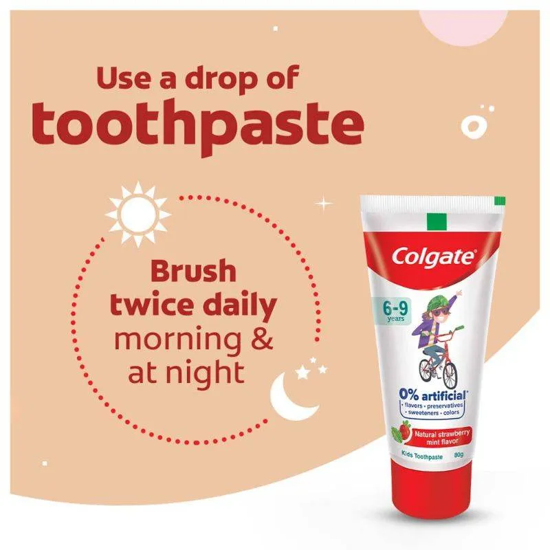 Colgate Toothpaste for Kids (6-9 years), Natural Strawberry Mint