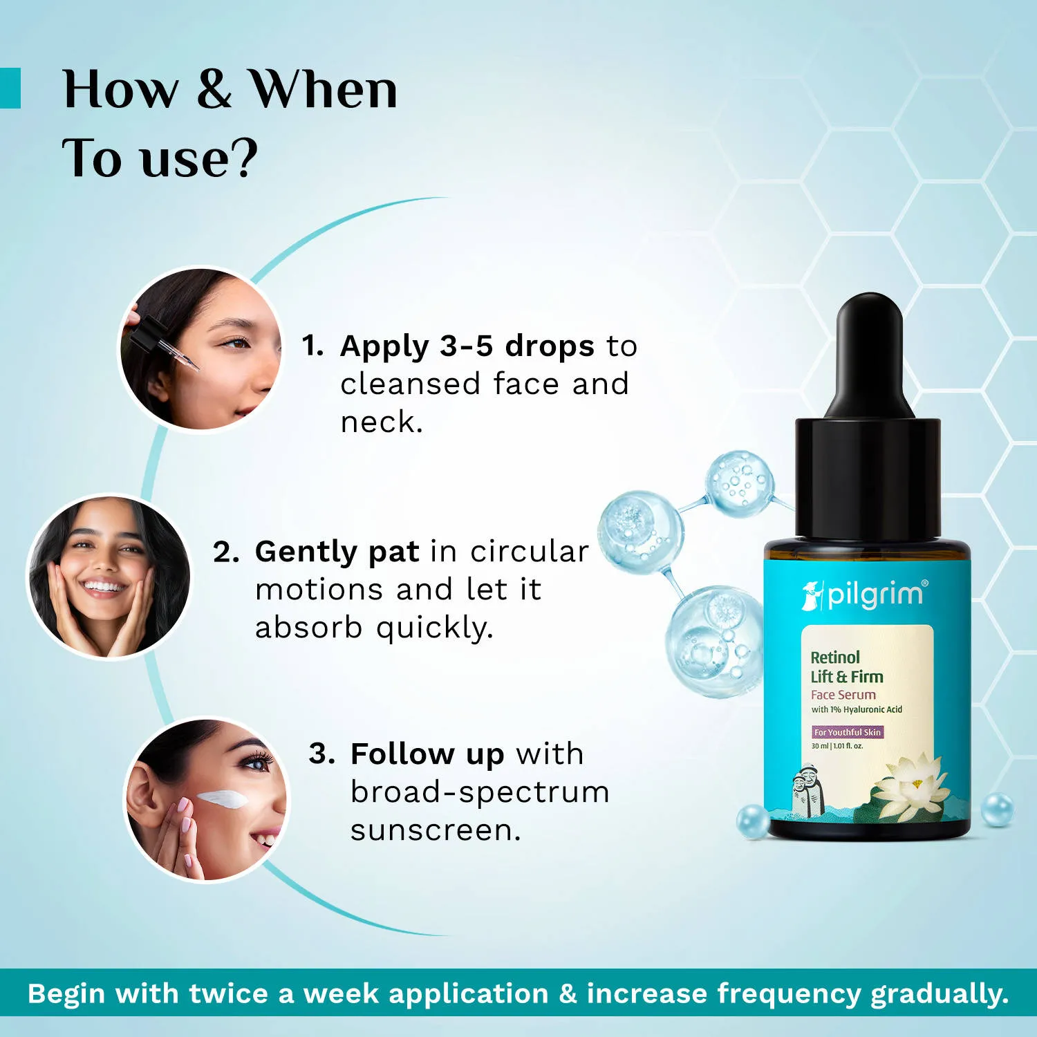Pilgrim Retinol & Hyaluronic Acid Lift & Firm Serum