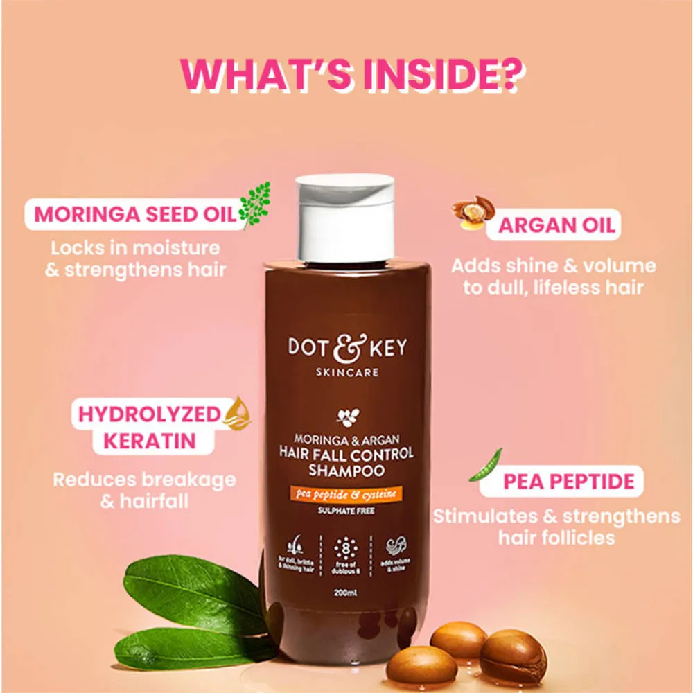 Dot & Key Argan Oil & Keratin Hair Fall Control Shampoo+Conditioner Duo