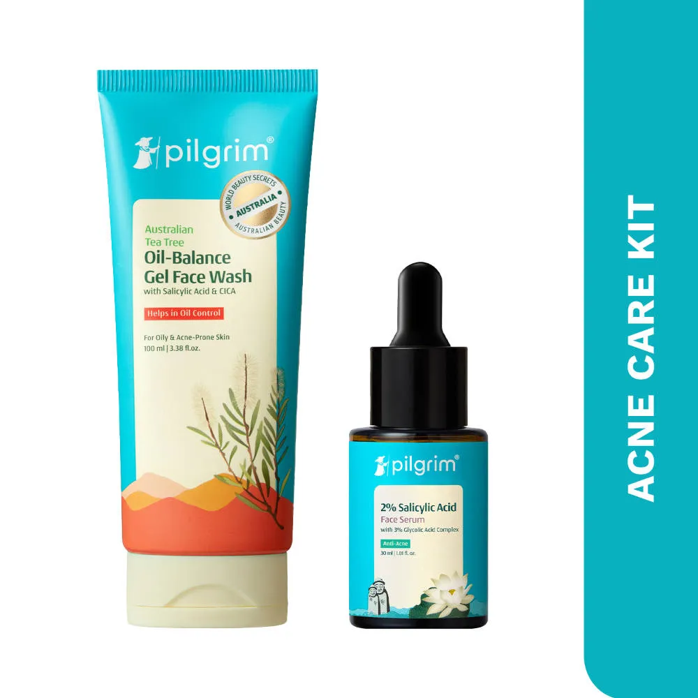 Pilgrim Tea Tree Acne Care Kit for Spotless Skin