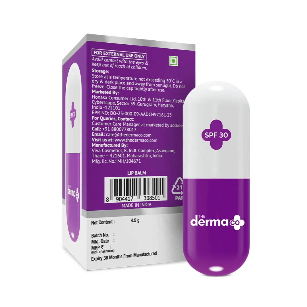 The Derma Co Vitamin C Lip Balm & Hyaluronic Sunscreen SPF 50 PA+++ Combo Brightening & Hydration